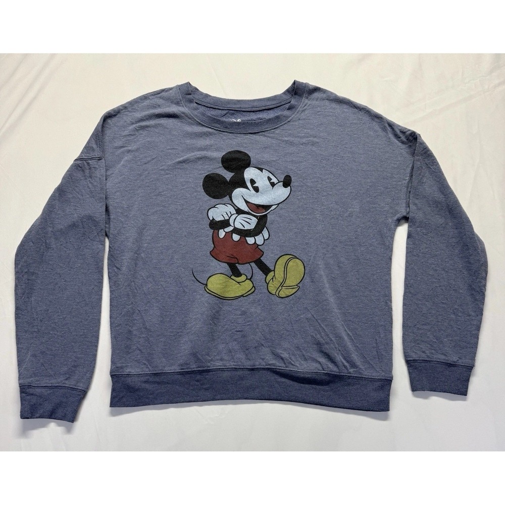Vintage Mickey Mouse Disney Brand Walt Disney World Navy Crewneck Sweatshirt XL